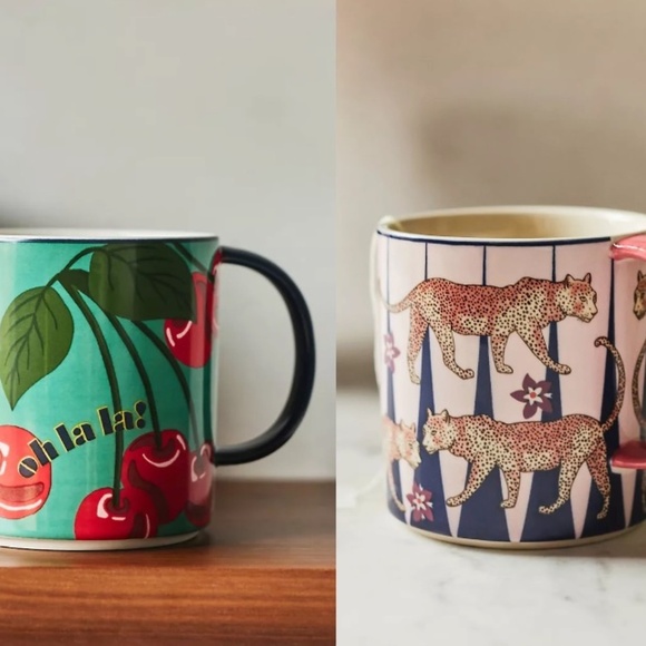 NWT Anthropologie Maeve Leopard Mug - Picture 3 of 3